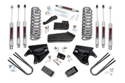 4 Inch Lift Kit | Quad Front Shocks | Rear Blocks | Ford Bronco 4WD (80-96)