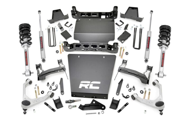 7 Inch Stamped Steel LCA Lift Kit | Forged UCA | Bracket | N3 Struts | Chevy/GMC 1500 (16-18)