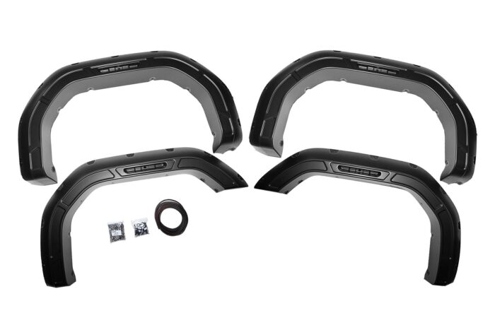 Defender Pocket Fender Flares | G9K Satin Steel | GMC Sierra 2500 HD/Sierra 3500 HD (20-24)