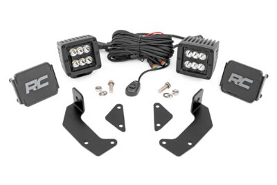 LED Light Kit | Cage Mount | 2" Black Pair | CFMoto UForce 1000/1000XL