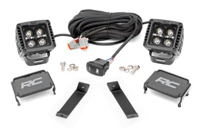 LED Light Kit | Ditch Mount | 2" Black Pair | Amber DRL | Jeep Cherokee KL (14-21)