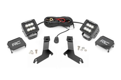 LED Light Kit | Ditch Mount | 2" Black Pair | Flood | Chevy Silverado 1500 (99-06)