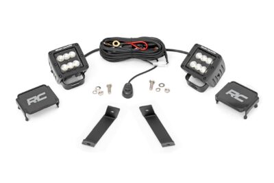 LED Light Kit | Ditch Mount | 2" Black Pair | Flood | Jeep Cherokee KL (14-21)