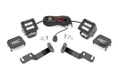 LED Light Kit | Ditch Mount | 2" Black Pair | Flood | Toyota Tacoma (05-15)