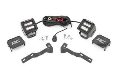 LED Light Kit | Ditch Mount | 2" Black Pair | Flood | Toyota Tacoma (16-23)