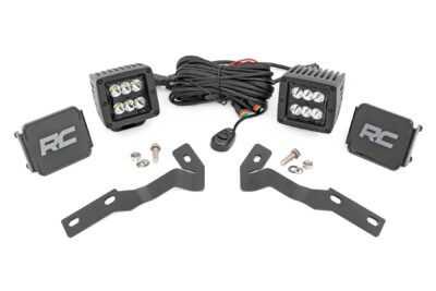 LED Light Kit | Ditch Mount | 2" Black Pair | Spot | Toyota Tacoma (16-23)