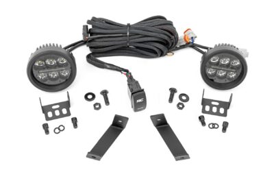 LED Light Kit | Ditch Mount | Black Series Round | 3.5 Inch | Amber DRL | Jeep Cherokee KL (14-21)