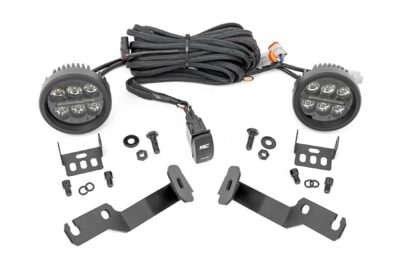 LED Light Kit | Ditch Mount | Black Series Round | 3.5 Inch | Amber DRL | Toyota Tacoma (05-15)