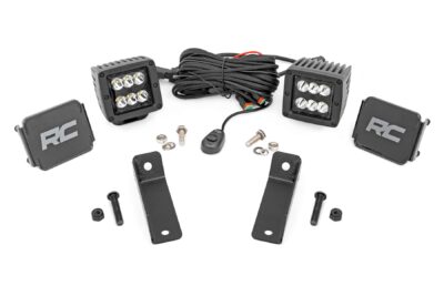 LED Light | Rear Mount | 2" Black Pair | Flood | Can-Am Maverick Sport